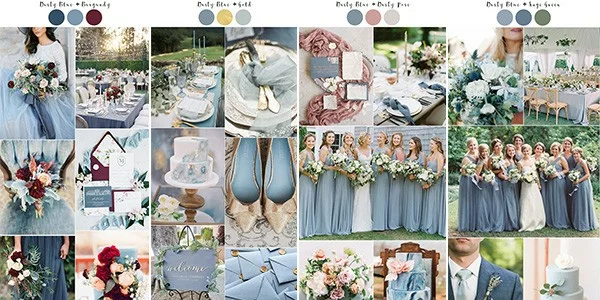 The Enduring Beauty of Dusty Blue for Wedding Decorations